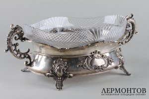Ваза для фруктов. Серебро 800 пробы.Германия, фирма Bruckmann Sohne, конец  XIX в.