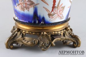 Ваза-курильница с изображением львов сиси. Роспись. Англия, подражание Японии, XIX в.