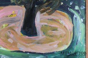 Поздеев А.Г. Дерево. Картон, масло, начало 1970-х гг. В раме.