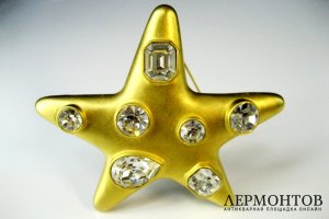 Брошь. Металл, золочение. США, ХХ век.