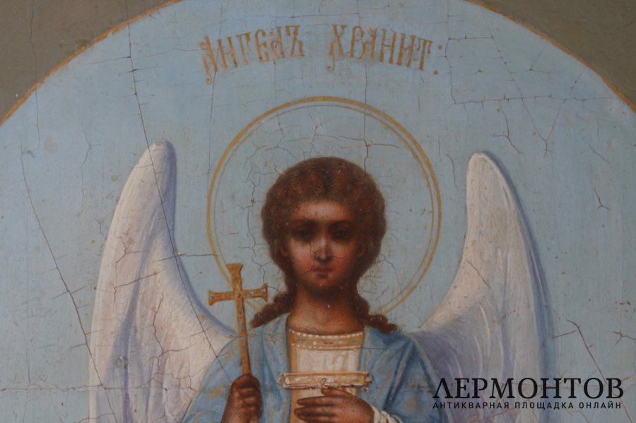 Икона в киоте Ангел-хранитель. Россия, кон.19-нач. 20 в.