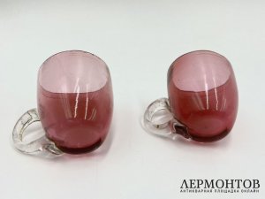 Кружка 2 шт. Кукольный сервиз. 19 век. Стекло.