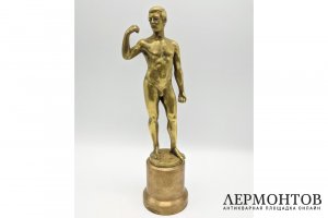 Скульптура Атлет. Автор модели Spiro Schwatenberg. Бронза. Германия, 1910-20-е гг.