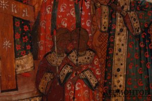 Икона Воздвижение Креста. Россия, Вологда, начало 18 в. Дерево, левкас, темпера.