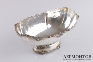 Ваза для фруктов на ножке. Серебро 800. Италия
