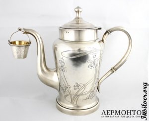 Чайник Art Nouveau. Серебро 84. Россия