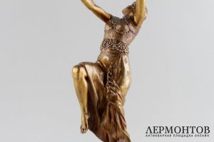 Скульптура Танец с маской. Joe Descomps. Бронза, золочение. Франция, 1920-е гг.