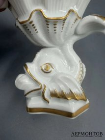 Пашотница «Дельфин». Фарфор, золочение, Meissen, Германия