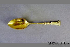 Набор Эгоист. Серебро 900, сталь, золочение. Европа, XIX век.