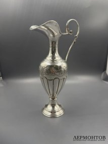 Кувшин для вина. Серебро 800 пробы, Италия, середина 20 века