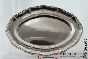 Блюдо овальное. Серебро 875. Швейцария