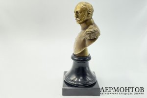 Бюст Император Николай I. Россия, 1860-е гг. Бронза, мрамор.