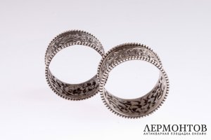 Пара салфеточных колец. Серебро 833. Голландия