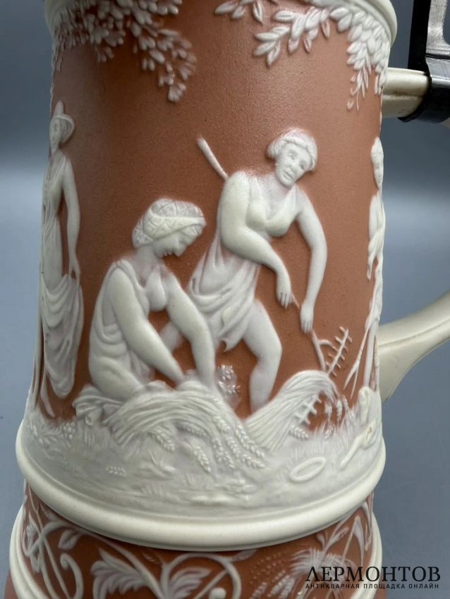 Пивная кружка «Лето». Каменная масса, олово, Villeroy & Boch, Германия, 1978 год