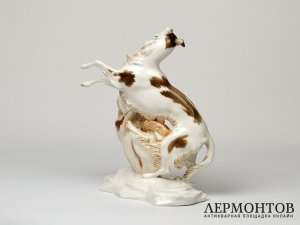 Статуэтка «Играющие борзые». Фарфор, Hutschenreuther, Германия, 1938–1955 годы