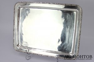 Поднос. Серебро 925 пробы. Мексика, 1937-45