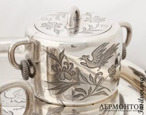 Чайный сервиз Сазиков. Серебро 84. Российская империя