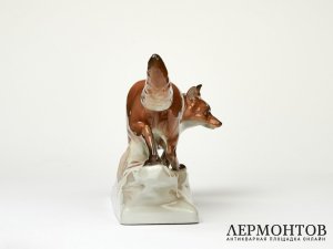 Статуэтка «Лиса». Фарфор, Plaue, Германия, 1907–1927 годы
