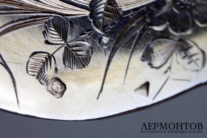 Набор для мороженого и сервировки в стиле ампир. E. Ernie. Серебро 950. Франция, XIXв
