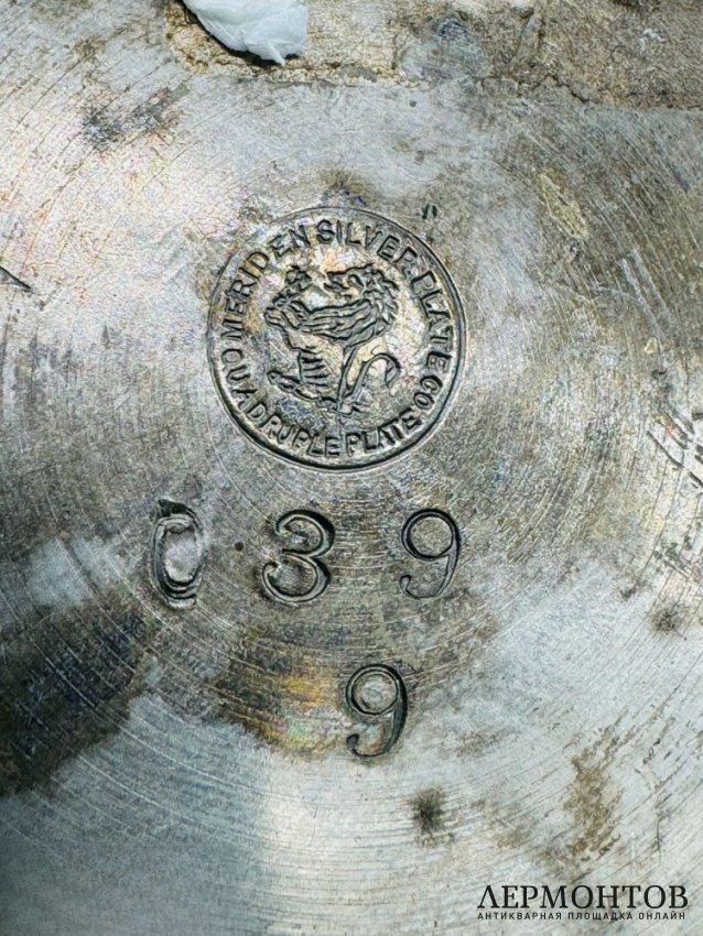 Мармит с горелкой. Металл, серебрение, Meriden Silver Plate Co., США, конец 19 века