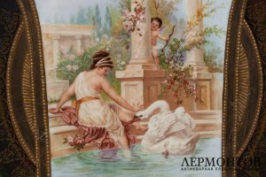 Блюдо настенное Мифы. Российская Империя, Товарищество Кузнецова, 1889-1917 г. Фарфор