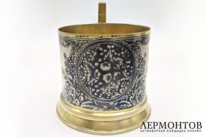Подстаканник Смородина. Серебро 875 пробы. СССР, фабрика Северная чернь, 1950-е гг.