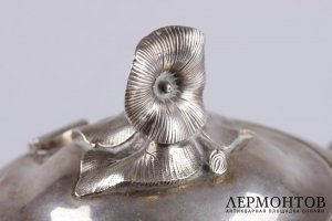 Сахарница в стиле ампир. Серебро 84 пробы. Российская империя