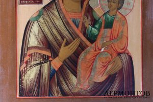 Икона Богоматерь Иверская. Россия, 2 пол. 19 в. Дерево, левкас, темпера.