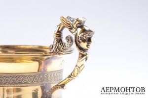 Чайная пара. 1819-1838 годы. Серебро 950. Франция