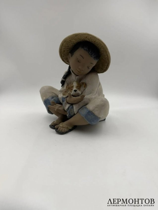 Статуэтка «Лучший друг мальчика». Фарфор грес, Lladro, скульптор Francisco Polope, Испания, 1992–2004 годы