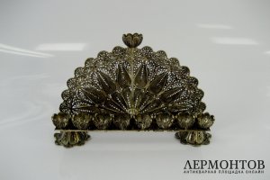 Девятисвечник. Серебро 925 пробы. Израиль, XX век.