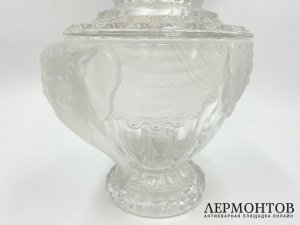Сахарница слоны. Мальцов, рубеж 19-20 вв. Стекло.