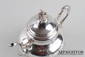 Чайник в неоклассическом стиле Fizaine. Серебро 950 пробы. Франция, XIX век.