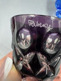 Набор из 4 стопок «На здоровье» в коробке. Цветной хрусталь, Faberge