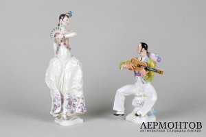 Испанская танцовщица и испанец с гитарой. Германия, Meissen,  авт. Paul Scheurich.
