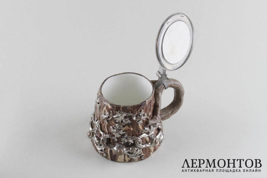 Пивная кружка с накладным рельефом в виде виноградной лозы. Германия, Villeroy Boch.