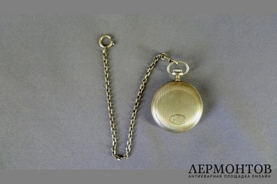 Карманные часы с цепочкой. Серебро 800. Франция, часовая мануфактура LIP. 