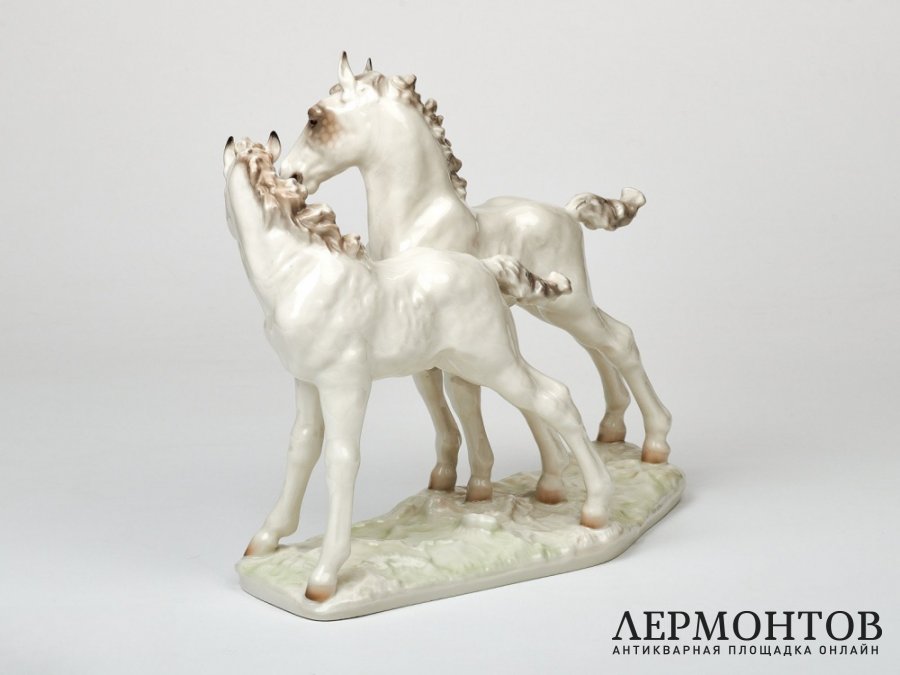 Статуэтка «Жеребята». Фарфор, Lorenz Hutschenreuther, Германия, 1970–1985 годы