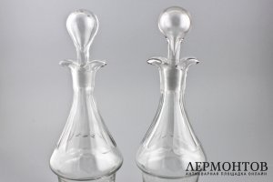 Круэт для уксуса и масла. Серебро 950 пробы, стекло. Франция, XIX в.