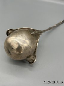 Половник для крюшона с ручкой-веткой. Серебро 84 пробы, Швейцария, конец 19 — начало 20 века