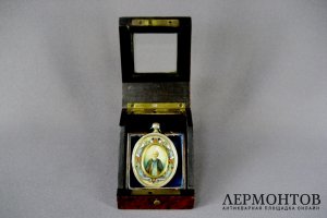 Панагия Сергий Радонежский. Серебро 84 пробы. Российская Империя.