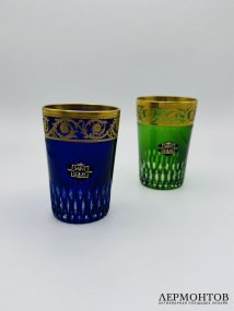 Стакан «Thistle Gold». Цветной хрусталь, Saint-Louis, Франция