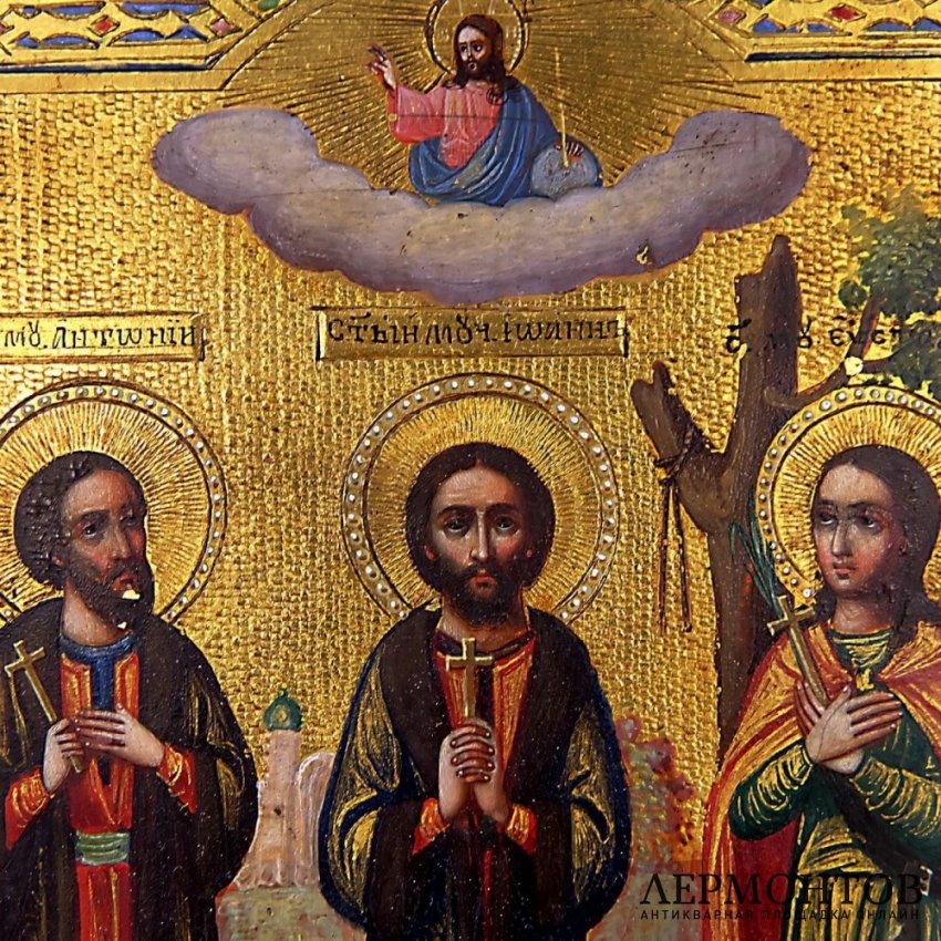 Икона Св.мучеников Антоний, Иоанн и Евстафий Виленские.