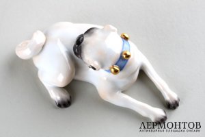 Статуэтка Мопс. Фарфор, роспись.  Meissen, Германия, Johann Joachim Kaendler.