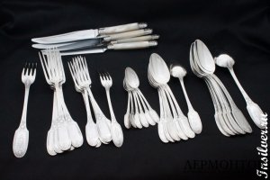 Столовый сервиз Puiforcat. Серебро 950 пробы. Франция