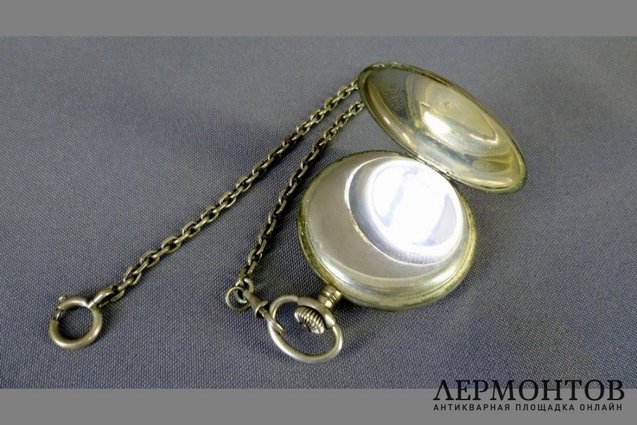 Карманные часы с цепочкой. Серебро 800. Франция, часовая мануфактура LIP. 