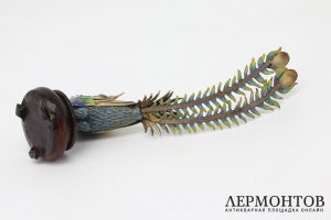 Статуэтка Птица. Серебро, эмаль. Китай, 1-я половина 20 века.