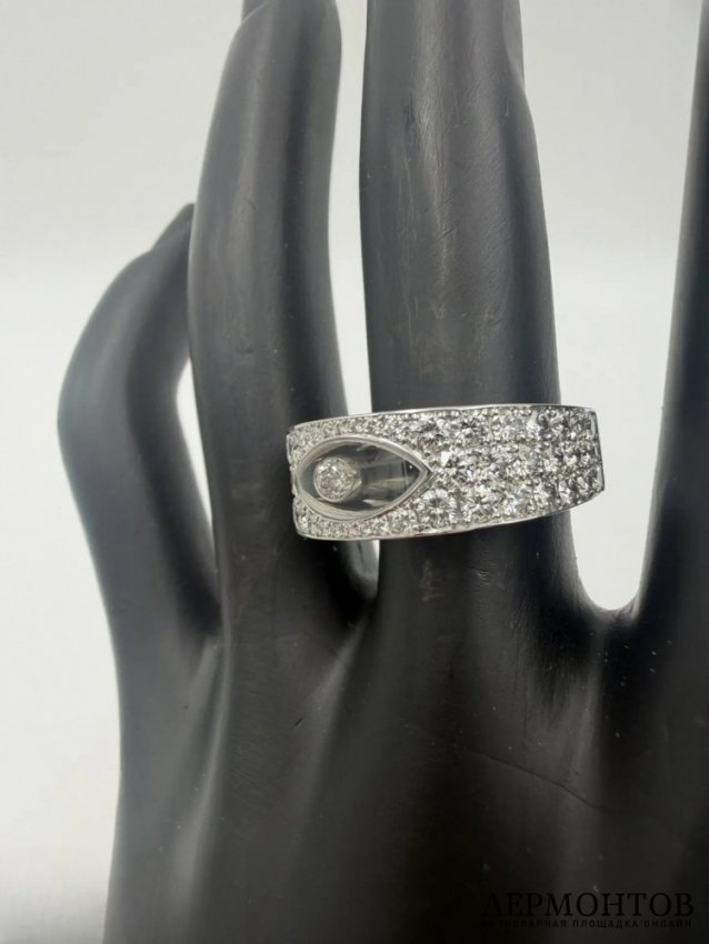 Кольцо «Happy Diamonds» с бриллиантами. Белое золото 750 пробы, Chopard