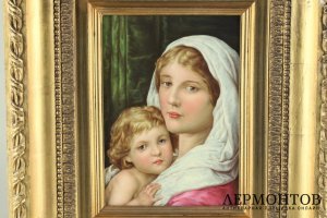 Пласт Мать с младенцем. Фарфор,живопись. Берлин. KPM, Германия.