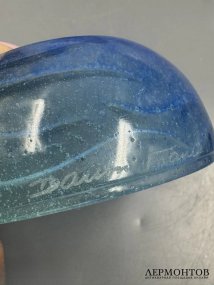 Подсвечник «Photophore Ocean Argent». Хрусталь, металл, Daum, Франция
